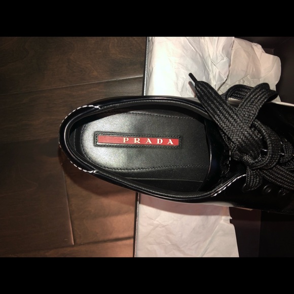 Men’s Black Prada Sneakers- Size 11 - Picture 2 of 7